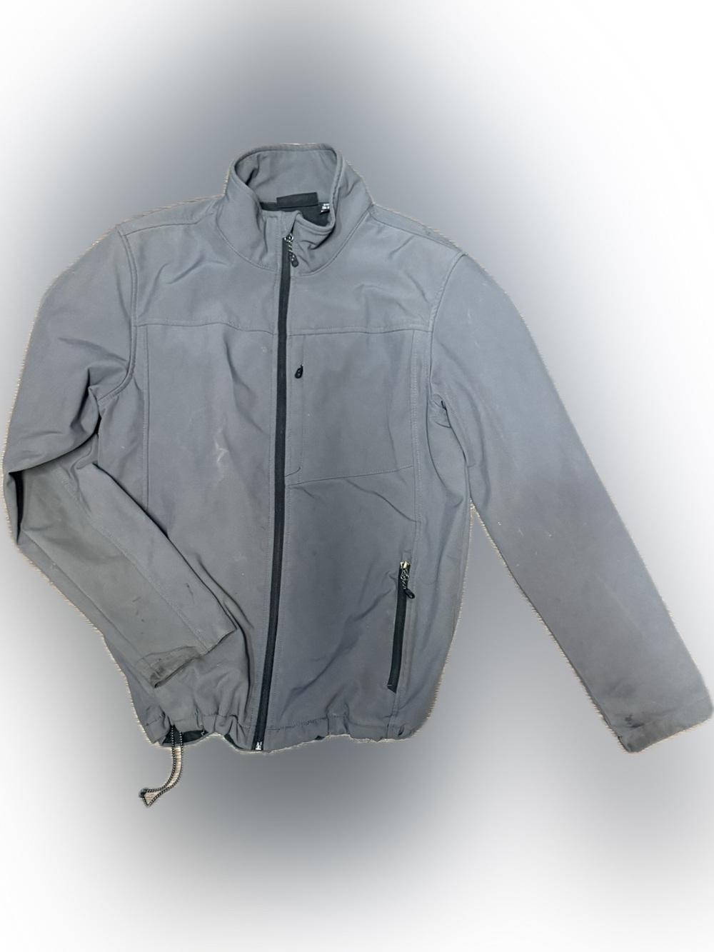 Swiss Tech Men's Gray Full-Zip Windbreaker Jacket | Sz S (34-36)
